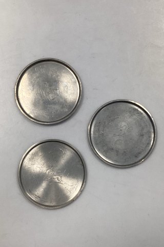 Set of 3 Just Andersen Pewter Coasters No 1177