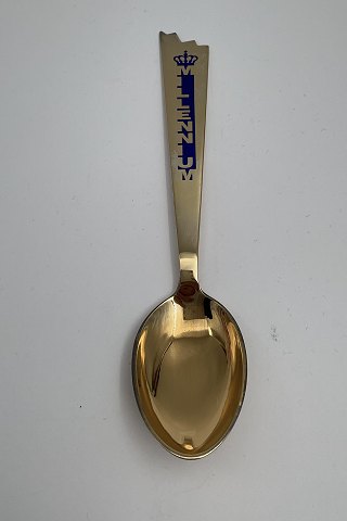 P. Hertz Gilded Sterling Silver The Crowned Millennium Queen Margrethe and 
Ingrid