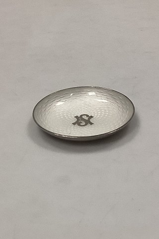 Elisabeth Armstad Sterling Silver Nut bowl with white Enamel