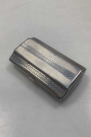 Antique Cigaretcase in silverplate with Ivory cover