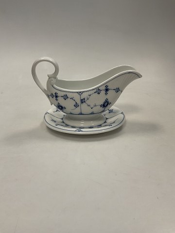 Royal Copenhagen Blue Fluted Plain Saucebowl with handle and saucer No 200