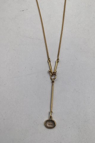 Georg Jensen 18K Gold Pendant and Chain No. 1506A Savannah eTorun (Smokey 
Quartz)