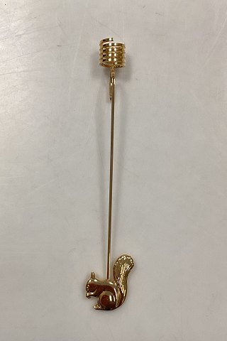 Georg Jensen Golden Christmas Candleholder - Squirrel 2004