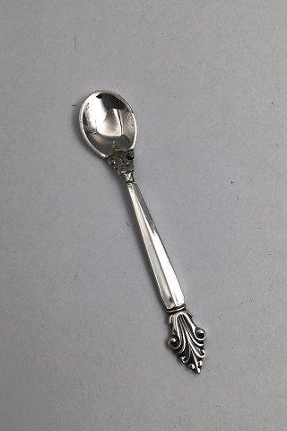 Georg Jensen Silver Acanthus Salt Spoon, long No. 104