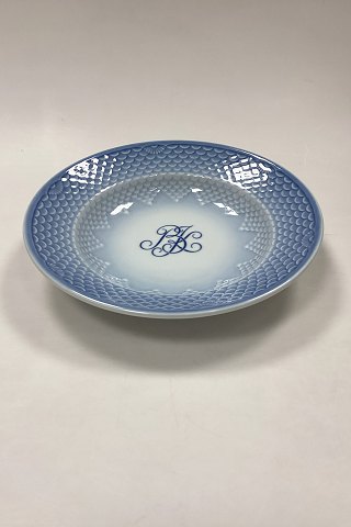 Bing and Grondahl Blue Tone Hotel with Logo Small Deep Plate No. 710/1006
