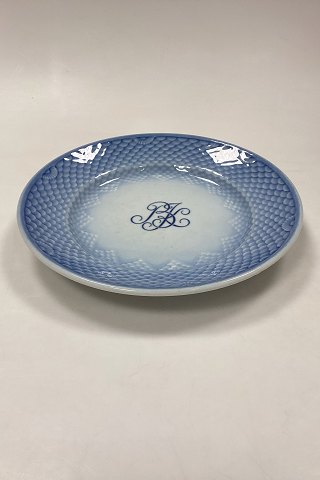 Bing and Grondahl Blue Tone Hotel with Logo Lunch Plate No. 712/1007
