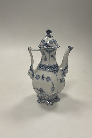 Royal Copenhagen Blue Fluted Full Lace Small hexagonal Coffee Pot No 1030