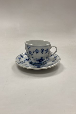 Royal Copenhagen Blue Fluted Plain Hotel Coffee Cup and Saucer No. 2238
