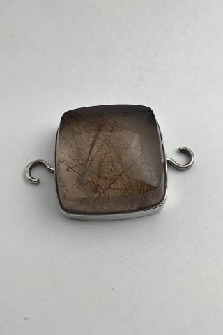 Georg Jensen Sterling Silver Torun Rutile Quartz Stone No. 203B