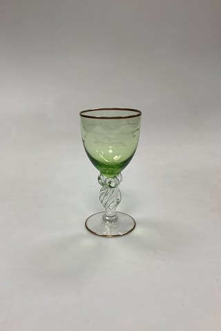Lyngby Glassworks Seagull Green White Wine Glass
