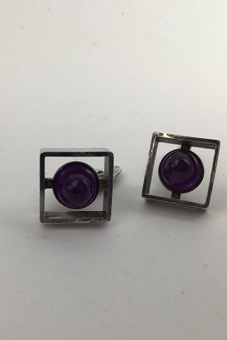 Niels Erik From Sterling Silver Cufflinks (Amethyst)
