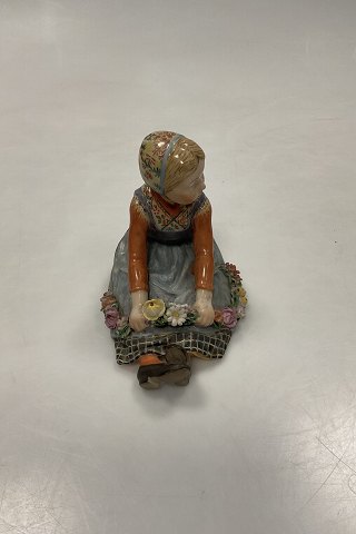 Royal Copenhagen Overglaze figurine of Flower Girl Jylland No 12421