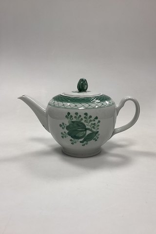 Royal Copenhagen Green Tranquebar Teapot No. 1106