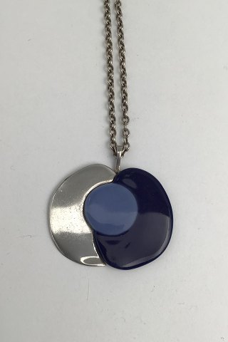 Royal Copenhagen (RCP) Sterling Silver / Porcelain Pendant incl. chain