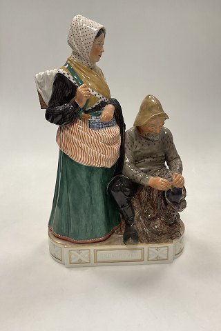 Royal Copenhagen Overglaze figurine Skovshoved Fishing couple No. 12172