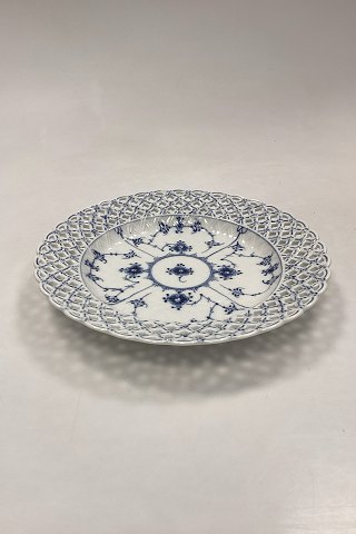Royal Copenhagen Blue Fluted Full Lace Flat Plate with open-work border No. 1/1098