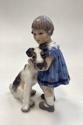 Dahl Jensen Girl with Fox Terrier No. 1085