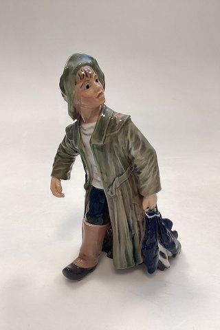 Dahl Jensen Fisherman boy with fish in hand No. 1294