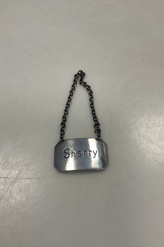 Bottle Lable in Sterling Silver Sherry