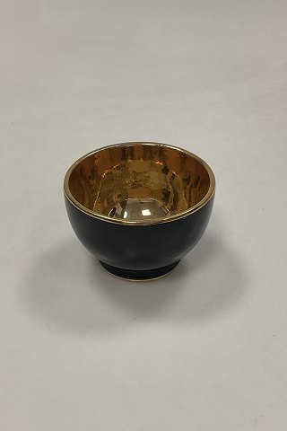 Aluminia Confetti Black Sugar Bowl with Gold