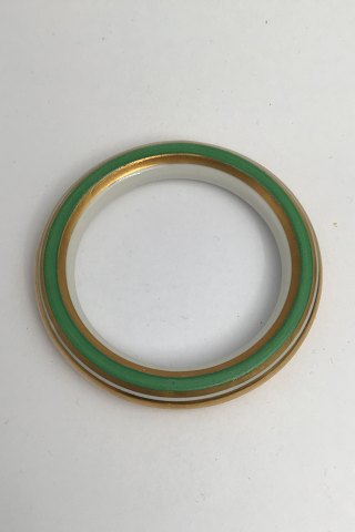 Royal Copenhagen Porcelain Armring Bangle Green / Gold