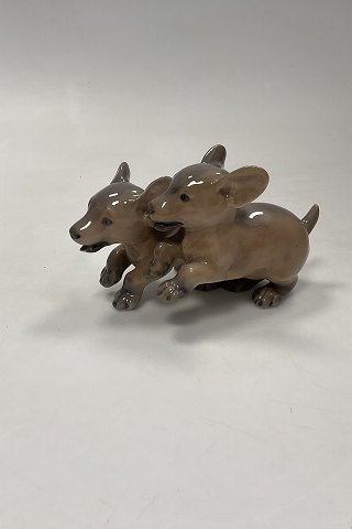 Royal Copenhagen Figurine Dachshund pair Olaf Mathiesen 1920 No. 2120