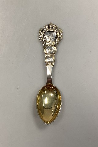 Anton Michelsen Commemorative Spoon in Gilded Sterling Silver Norway 1905