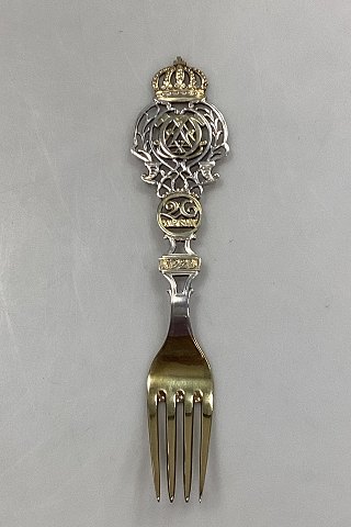 Anton Michelsen Commemorative Fork in Gilded Sterling Silver from 1923