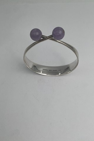 Hans Hansen Sterling Silver Bracelet No 243 Purple Quartz