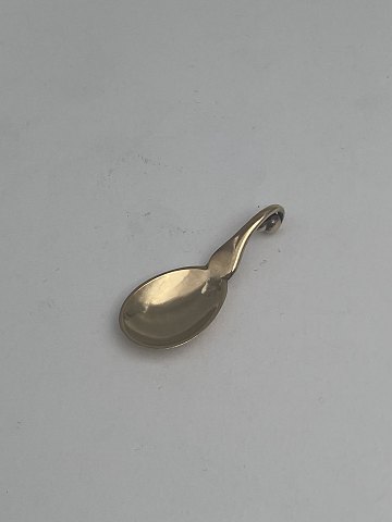 Georg Jensen Gilded Sterling Silver Ornamental Salt Spoon No 110