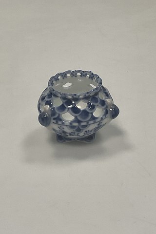 Royal Copenhagen Blue Fluted Full lace Vase with Snails No. 1045