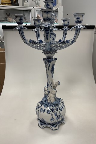 Royal Copenhagen Blue Fluted Full Lace 5 armed Candelabra No. 1006