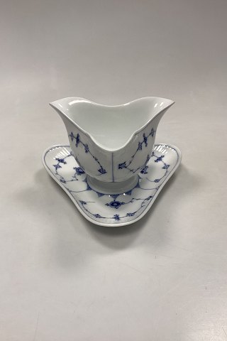 Royal Copenhagen Blue Fluted Plain Triangular Sauce Bowl No. 203