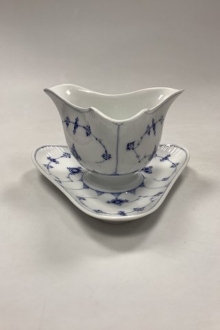 Royal Copenhagen Blue Fluted Plain Triangular Sauce Bowl No. 203