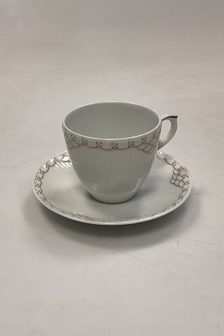 Royal Copenhagen Princess Gold Espresso Cup with Saucer No. 054/055