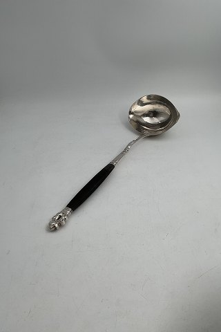 Georg Jensen Acorn Silver Punch Spoon with Ebony Handle