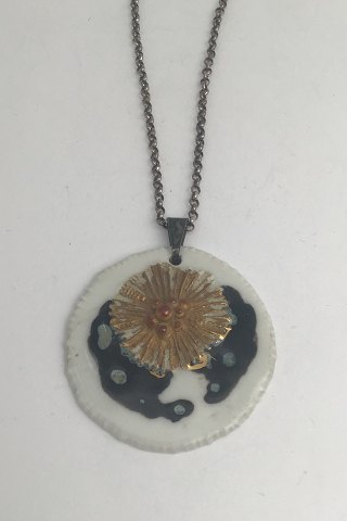 Royal Copenhagen Porcelain Pendant Nils Thorsson (incl chain)