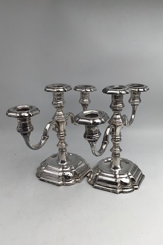 Hugo Grün Silver three branch Candelabra (2)