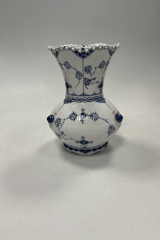 Royal Copenhagen Blue Fluted Full Lace Vase with snails No 1197