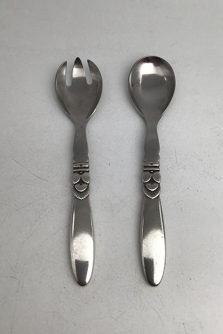 Georg Jensen Sterling Sølv Cactus Salad Servers No. 134 (Small)