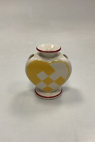 Aluminia Christmas Heart vase in Yellow