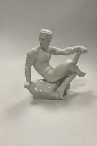 Dahl Jensen Blanc de Chine Figurine Hercules by Jens Jacob Bregnø No. 1179