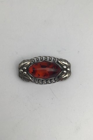 Georg Jensen Sterling Sølv Brooch No. 223 (Amber)