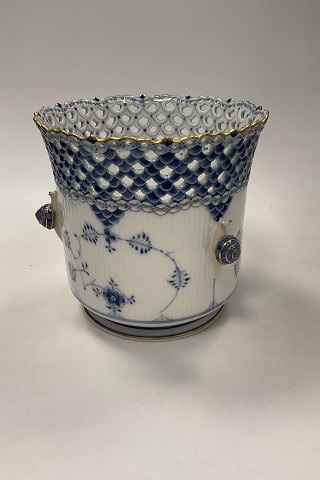 Royal Copenhagen Blue Fluted Full Lace with Gold Champagne / Wine Cooler No. 1048