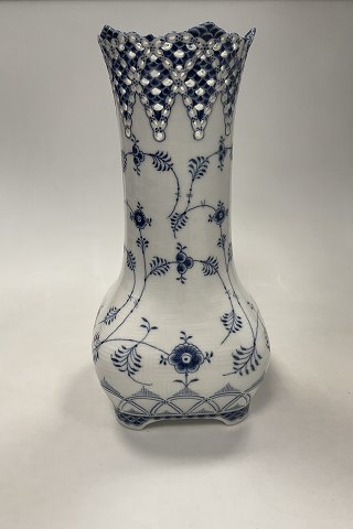 Royal Copenhagen Blue Fluted Full Lace Vase No 1166