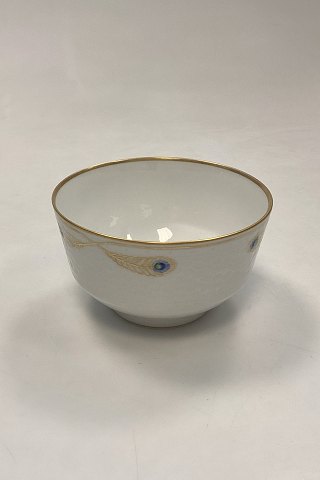 Royal Copenhagen No. 118/2048 Bowl with Golden Peacock Ornament