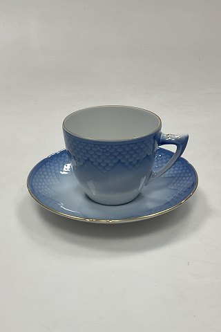 Bing and Grondahl Blue Tone with gold Coffee Cup and Saucer No. 102/305