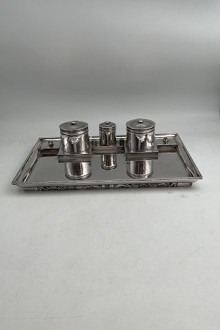 Georg Jensen Silver Double Inkwell Set by Johan Rohde No. 272