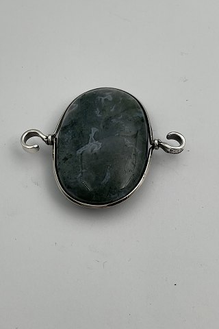 Georg Jensen Sterling Silver Torun Moss Agate Stone No 203 A