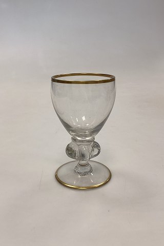 Gisselfeld with gold Sherry Glass from Holmegaard